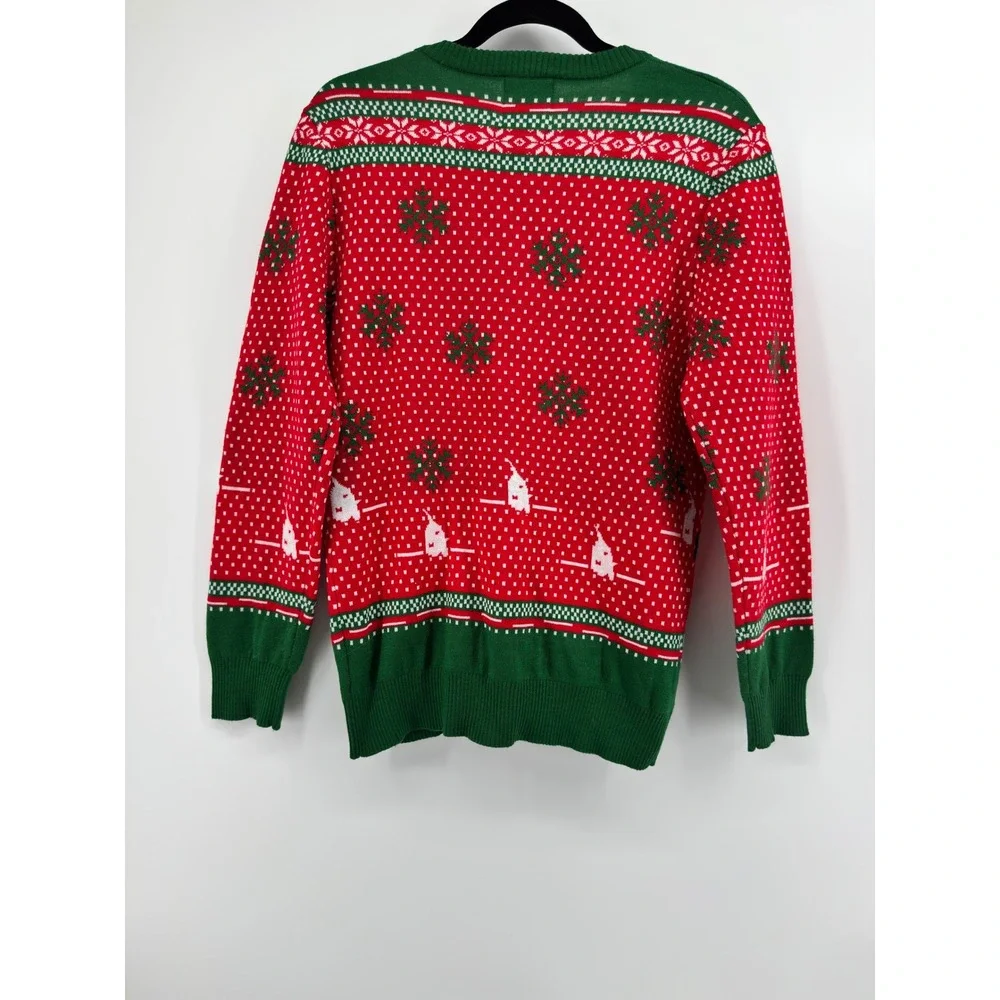 Elf Movie Buddy The Elf Santa I Know Him Christmas Cardigan Sweater Red Green S